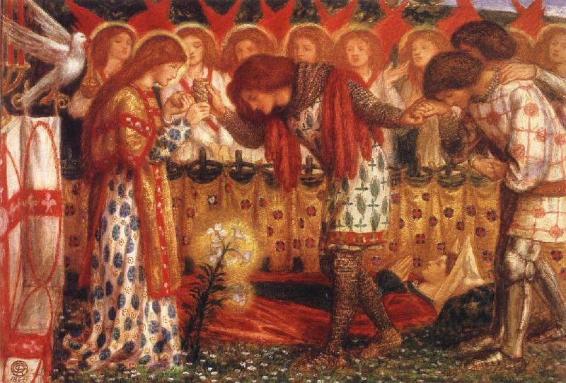Dante Gabriel Rossetti Sir Bors and Sir Percival were Fed with the Sanct Grael Spain oil painting art
